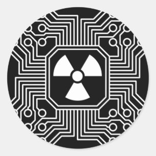 Adesivo Vinheta de Circuito Radioativo