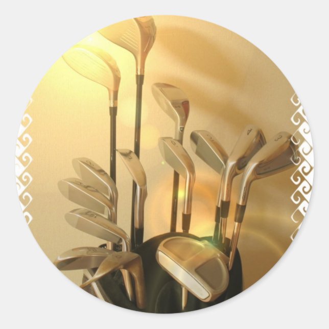 Adesivo Vinheta de Clusters de Golfe (Frente)