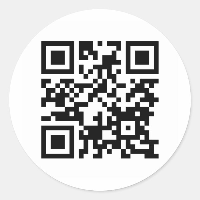 Adesivo Vinheta de CÓDIGO QR do Site de Propriedade do sol (Frente)