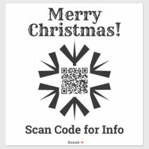 Adesivo Vinheta de código QR Natal