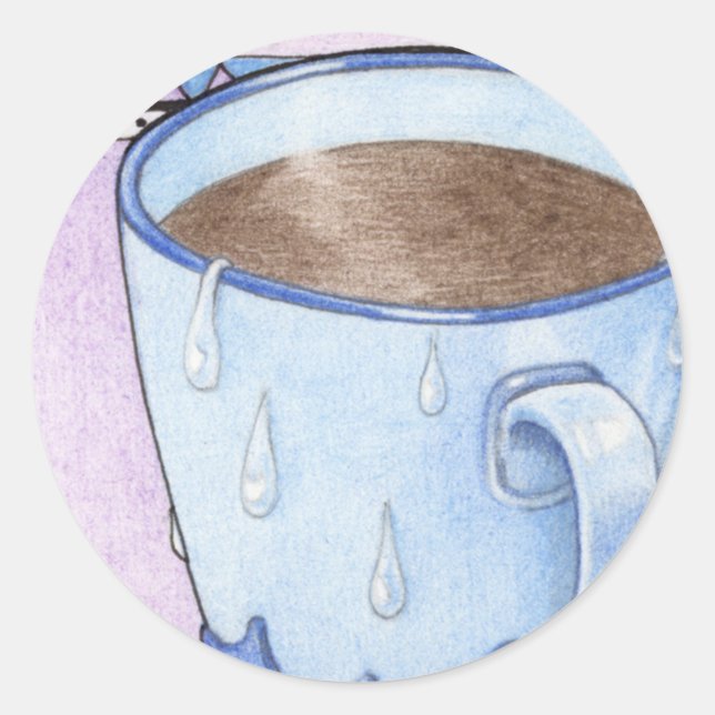 Adesivo Vinheta de conforto de café (Frente)