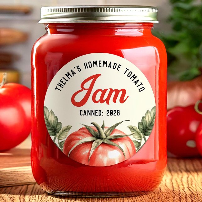 Adesivo Vinheta de conservas de tomate Jam (Criador carregado)