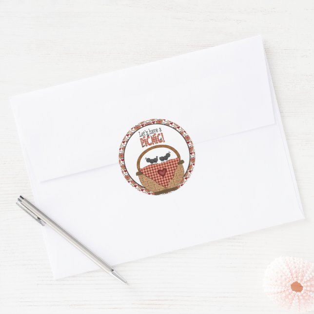 Adesivo Vinheta de Convite para Ants Picnic (Envelope)