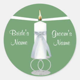 Adesivo Vinheta de Convite para Casamento de Velas de Unid