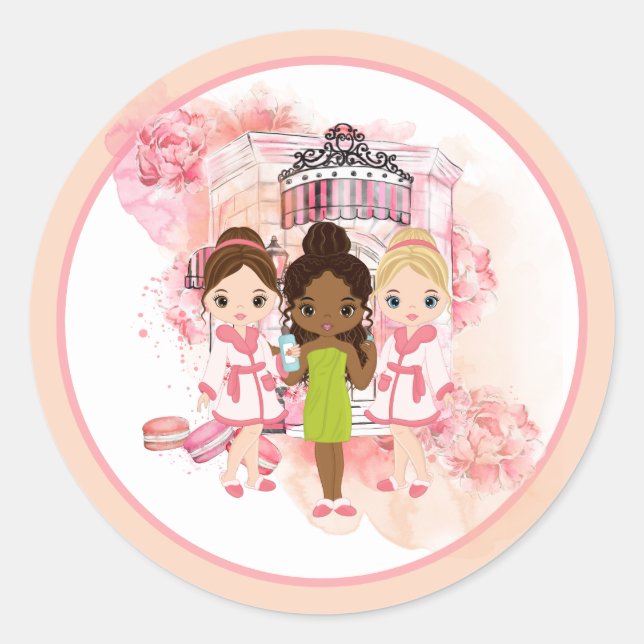 Adesivo Vinheta de Convite Spa Afro-Americano (Frente)