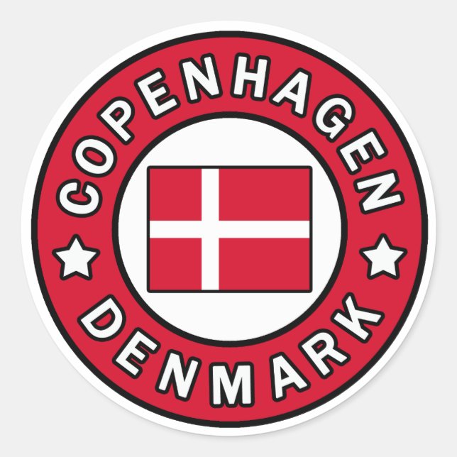 Adesivo Vinheta de Copenhagen Denmark (Frente)