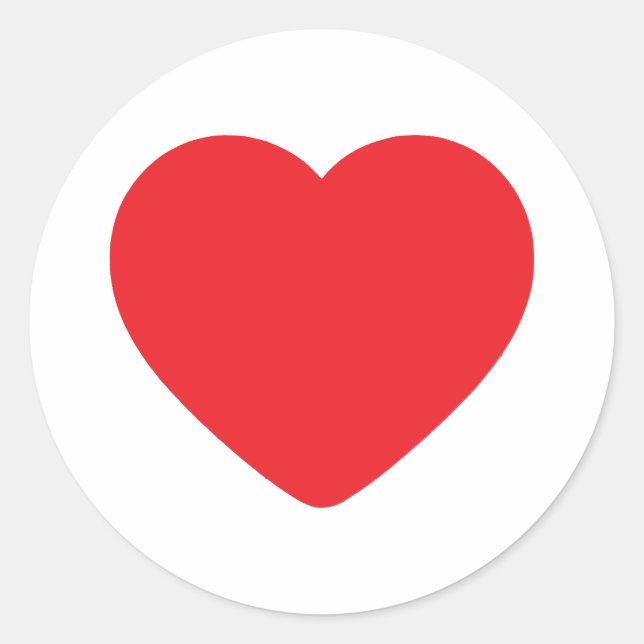 Adesivo Vinheta de coração vermelho (Frente)