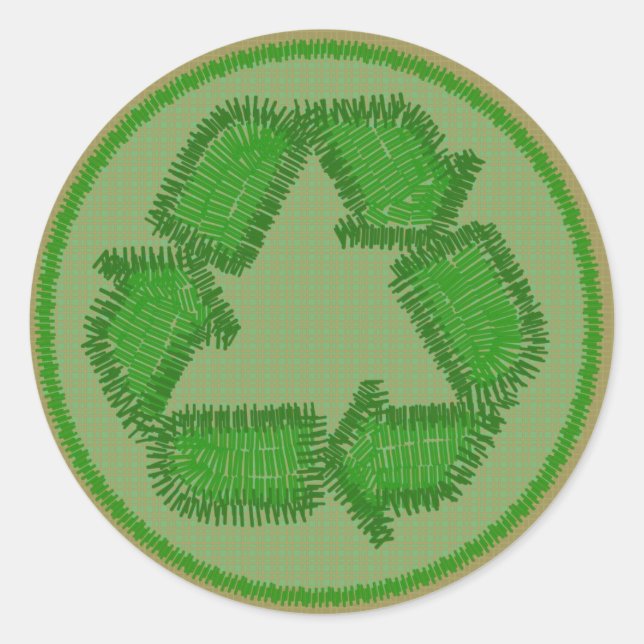 Adesivo Vinheta de correção de Reciclar (Frente)