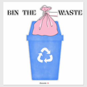 Adesivo Vinheta de corte personalizado Caixa o lixo