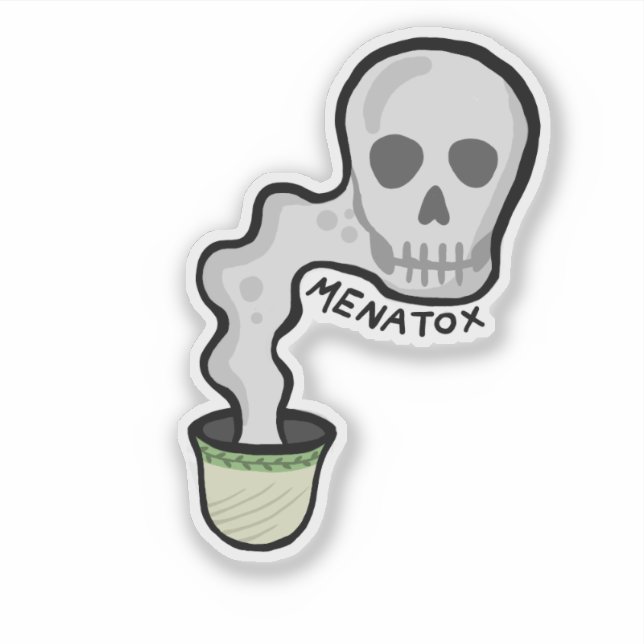 Adesivo Vinheta de crânio (Frente)