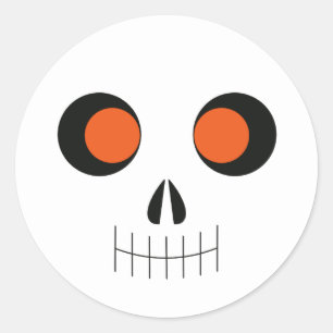 Adesivo Vinheta de crânio de Halloween para Pop