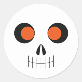 Adesivo Vinheta de crânio de Halloween para Pop