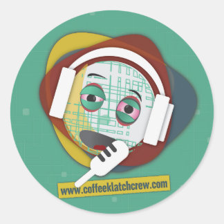 Adesivo Vinheta de Crew de Café Klatch