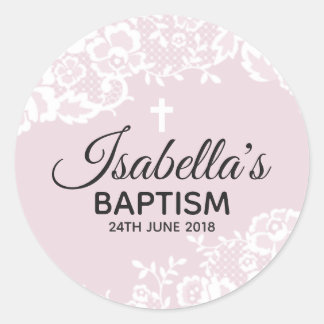 Adesivo Vinheta de cristalização de rendas brancas roxas