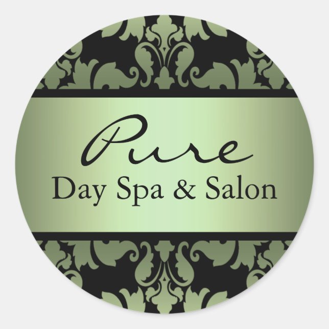 Adesivo Vinheta de Damasco Verde (Frente)