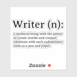 Adesivo Vinheta de Definição de Escritor
