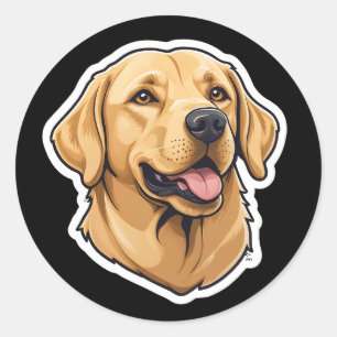 Adesivo Vinheta de desenho animado do Labrador Retriever