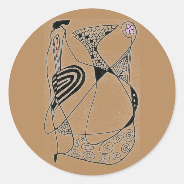 Adesivo Vinheta de Design Abstrata "Dançante no Buff" (Frente)