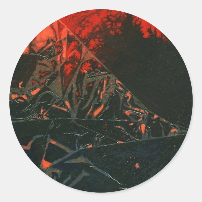 Adesivo Vinheta de design abstrata "Swamp Fire #3" (Frente)