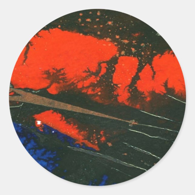 Adesivo Vinheta de design abstrata "Swamp Fire #5" (Frente)