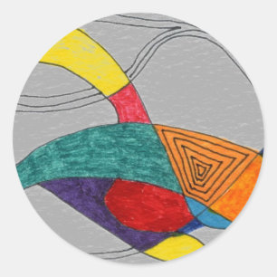Adesivo Vinheta de design abstrato "Boomerang"