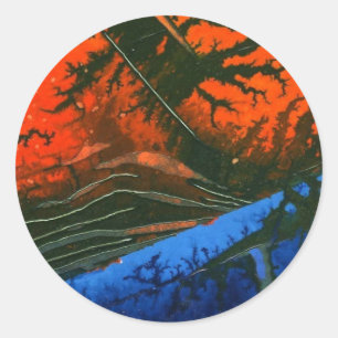 Adesivo Vinheta de design abstrato "Incêndio no pântano"