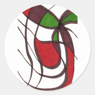 Adesivo Vinheta de design abstrato "Peixes voadores"