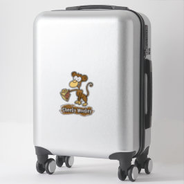 Adesivo Vinheta de Design de macaco maleável