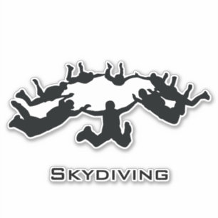 Adesivo Vinheta de Design de queda livre do Skydiving