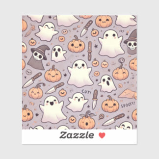 Adesivo Vinheta de Dia das Bruxas de Vinilo de Corte Perso