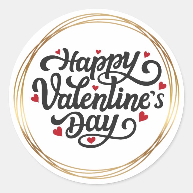 Adesivo Vinheta de dia dos namorados (Frente)