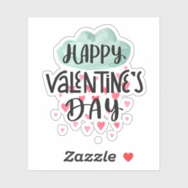 Adesivo Vinheta de dia dos namorados feliz