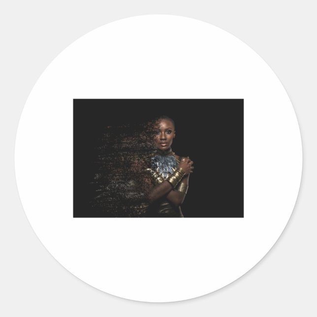 Adesivo Vinheta de Dispersão de Rainha Negra (Frente)