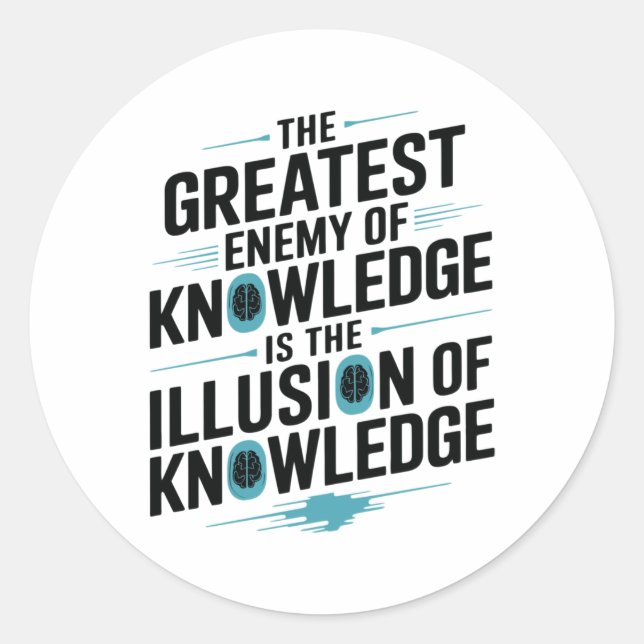 Adesivo Vinheta de efeito de Dunning-kruger (Frente)