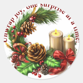 Adesivo Vinheta de embrulho para presente