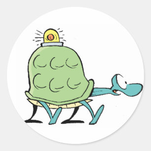 Adesivo Vinheta de emergência de tartaruga de pântano