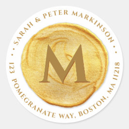 Adesivo Vinheta de endereço de retorno monograma