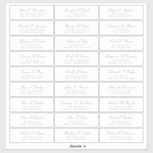 Adesivo Vinheta de Endereços de Nomes de Convidado de Scr