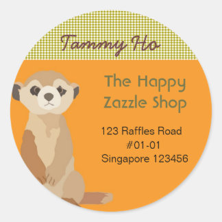 Adesivo Vinheta de Endereços de Retorno Meerkat