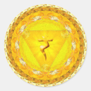 Adesivo Vinheta de energia, fogo, força, Sun Chakra