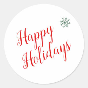 Adesivo Vinheta de enrolamento de feriados de feliz