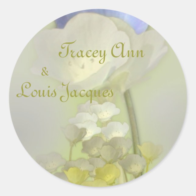 Adesivo Vinheta de Envelope de Convite de Casamento (Frente)