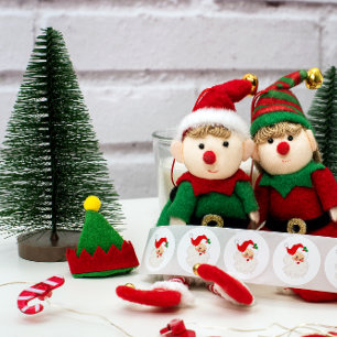 Adesivo Vinheta de Envelope de Natal para Papais noeis bon