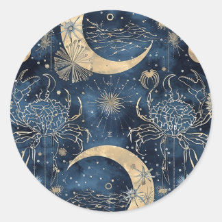 Adesivo Vinheta de Envelope de Sinal Zodíaco de Cancer Per