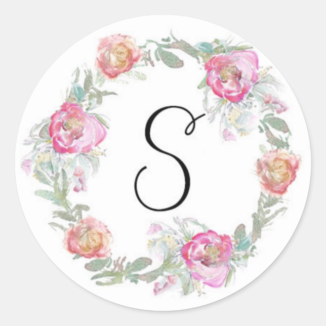 Adesivo Vinheta de envelope monograma (Frente)