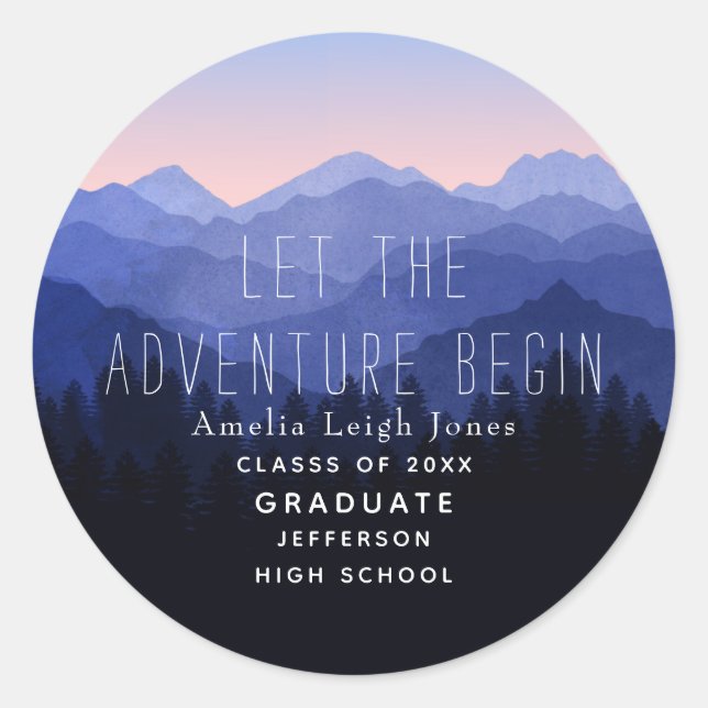 Adesivo Vinheta de Envelope Rustic Mountain Formando (Frente)