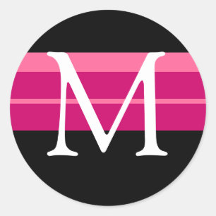 Adesivo Vinheta de envelopes brancos cor-de-rosa preto mon