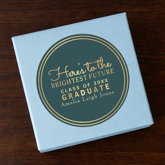 Adesivo Vinheta de envelopes Dourado para o Formando mais  (Criador carregado)