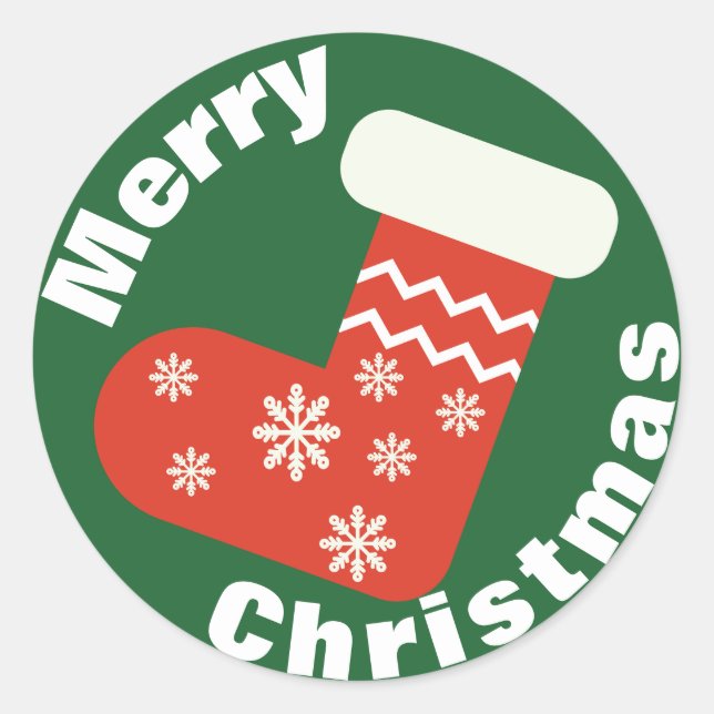Adesivo Vinheta de estoque de Natal vermelho (Frente)