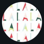 Adesivo Vinheta de Fa la christmas moderna<br><div class="desc">Um autocolante personalizado com o texto "fa la".</div>